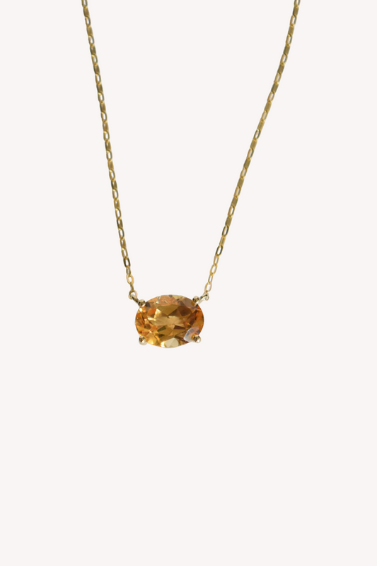 10K Yellow Gold Citrine Necklace