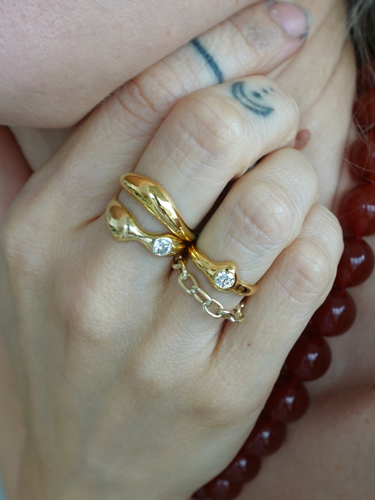 14K Gold 03 Ring Size 9 (In Stock)