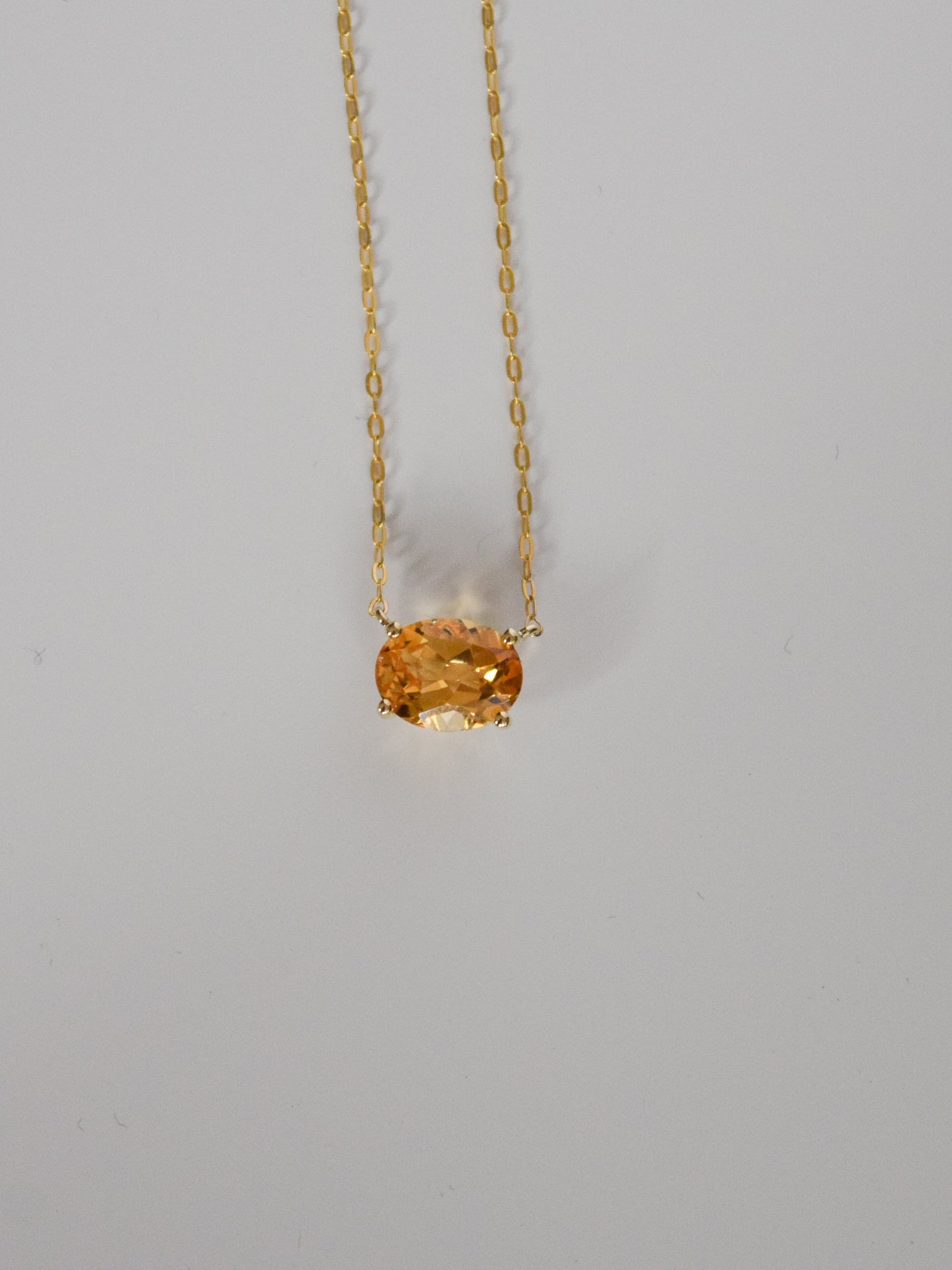10K Yellow Gold Citrine Necklace