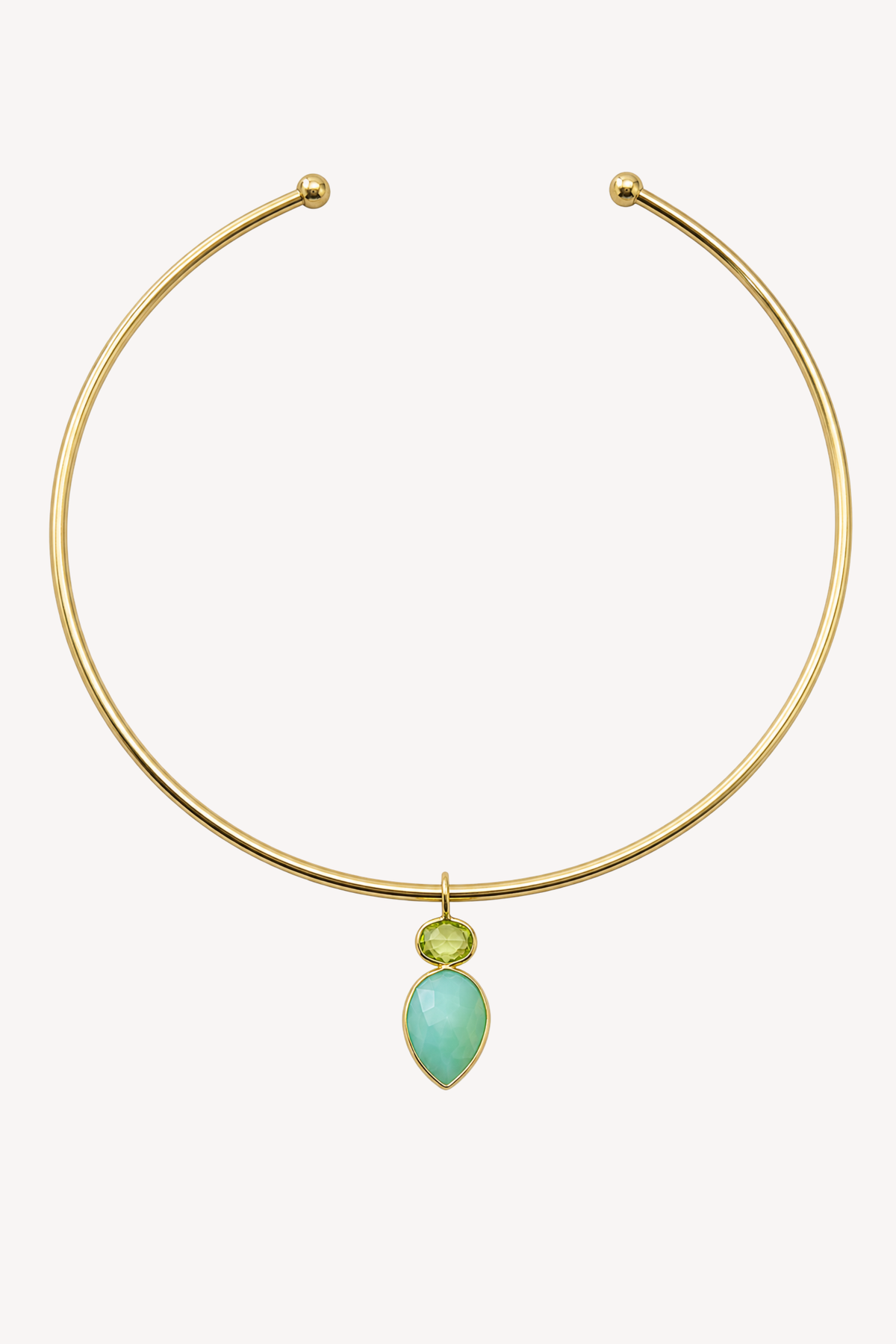 Opalite and Peridot Choker
