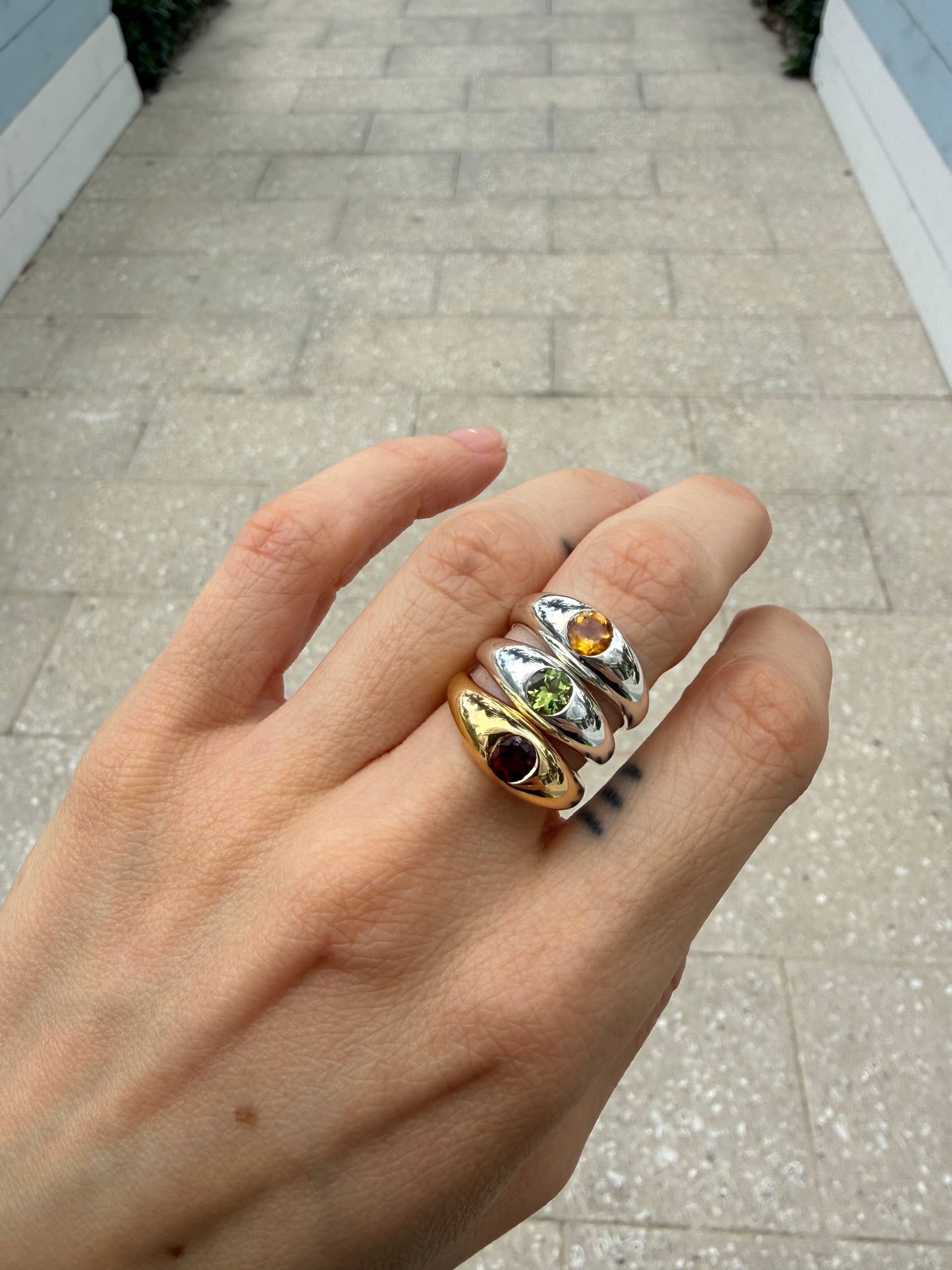 Cloud Peridot Ring