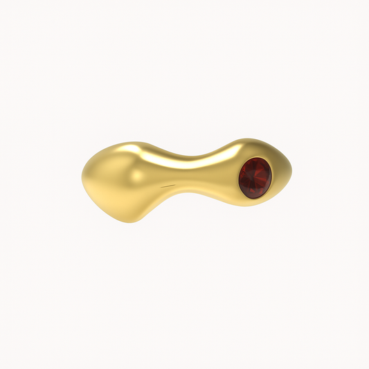 Solid Gold 18k Ring with a natural gemstone