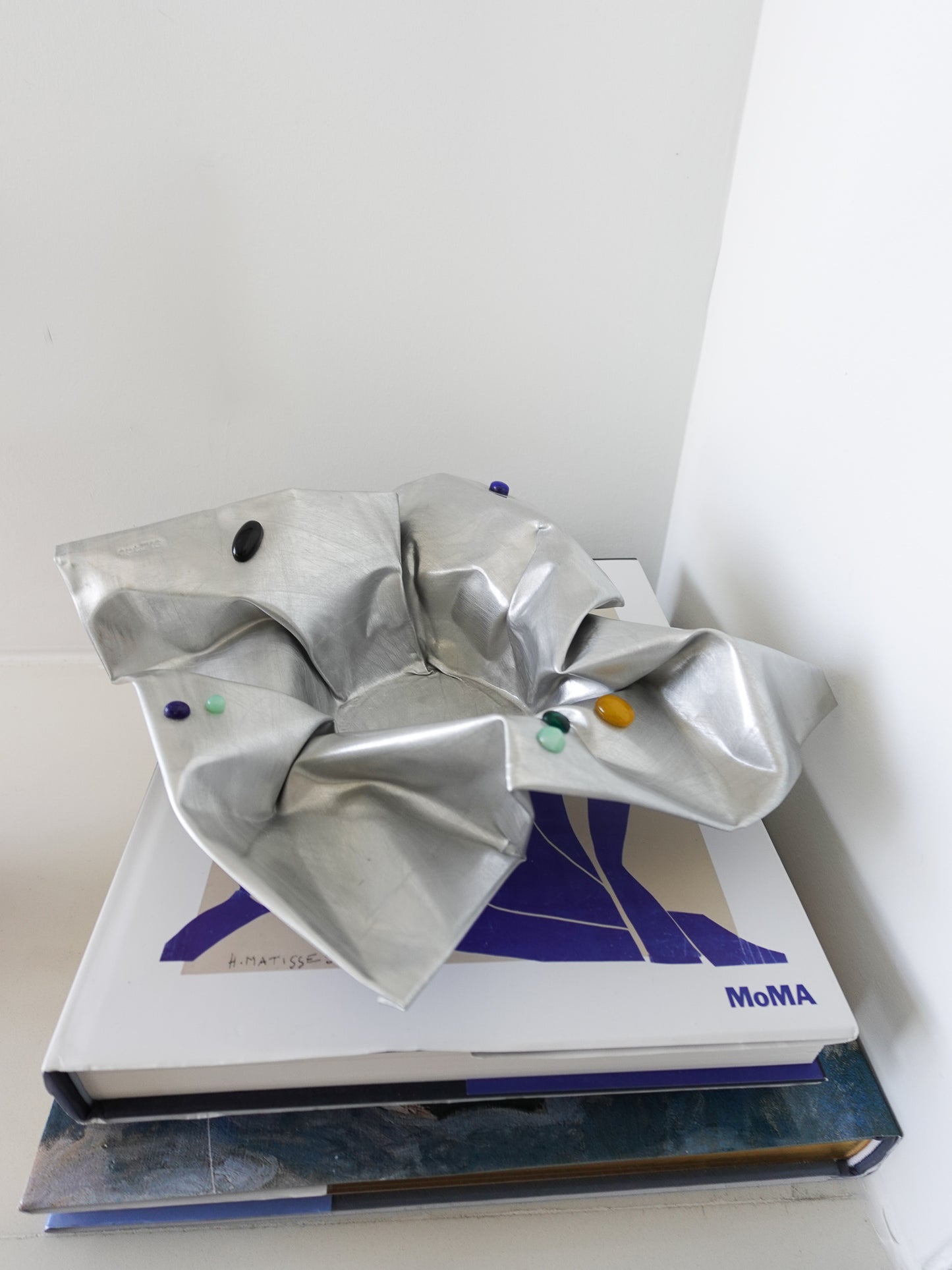 INTERVINED — Sculptural Vessel in Aluminum &amp; Natural Stone