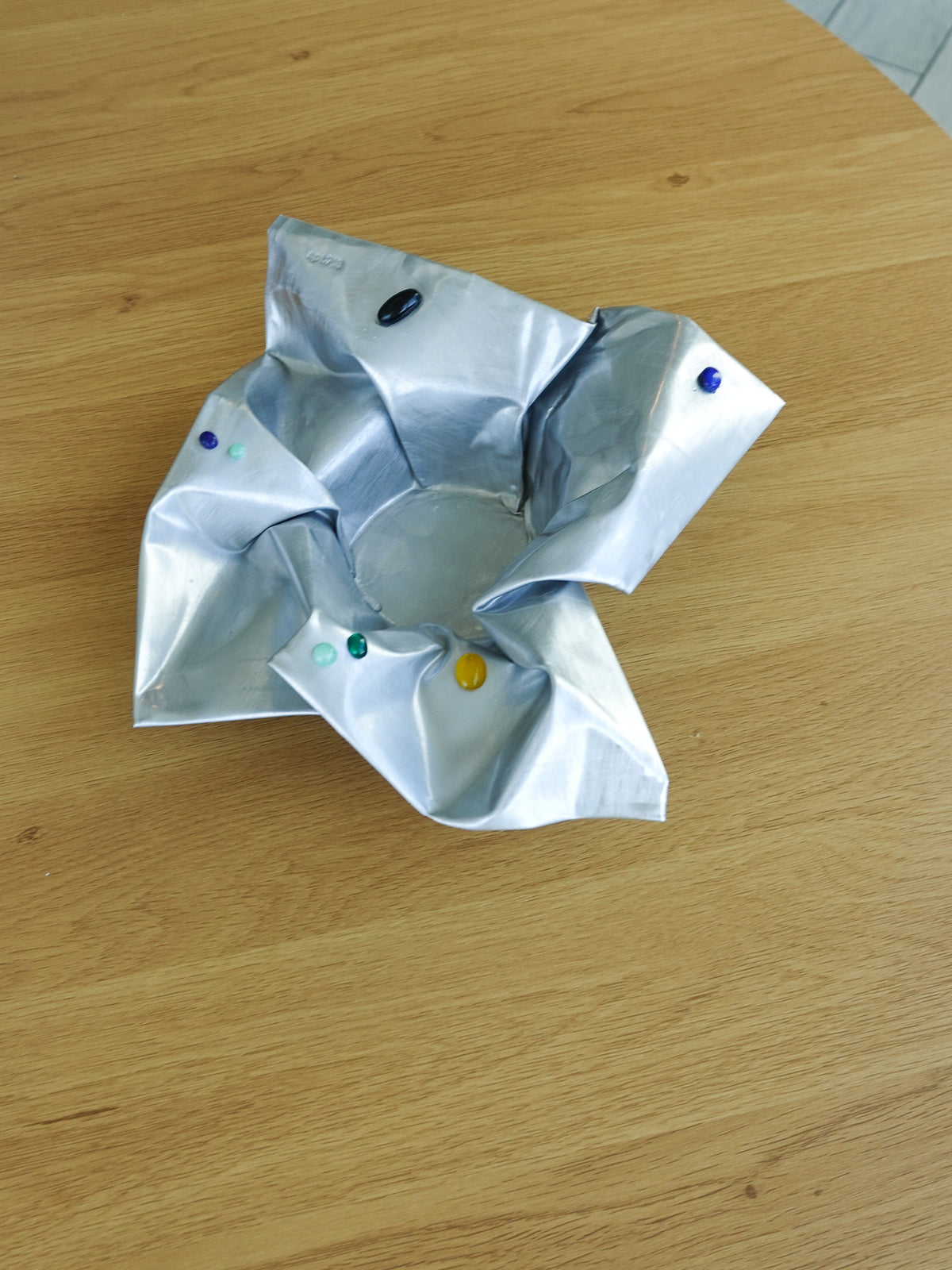 INTERVINED — Sculptural Vessel in Aluminum &amp; Natural Stone