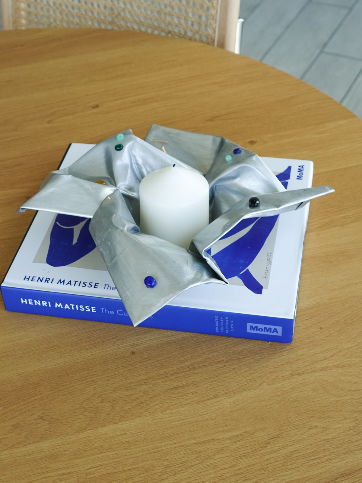INTERVINED — Sculptural Vessel in Aluminum &amp; Natural Stone