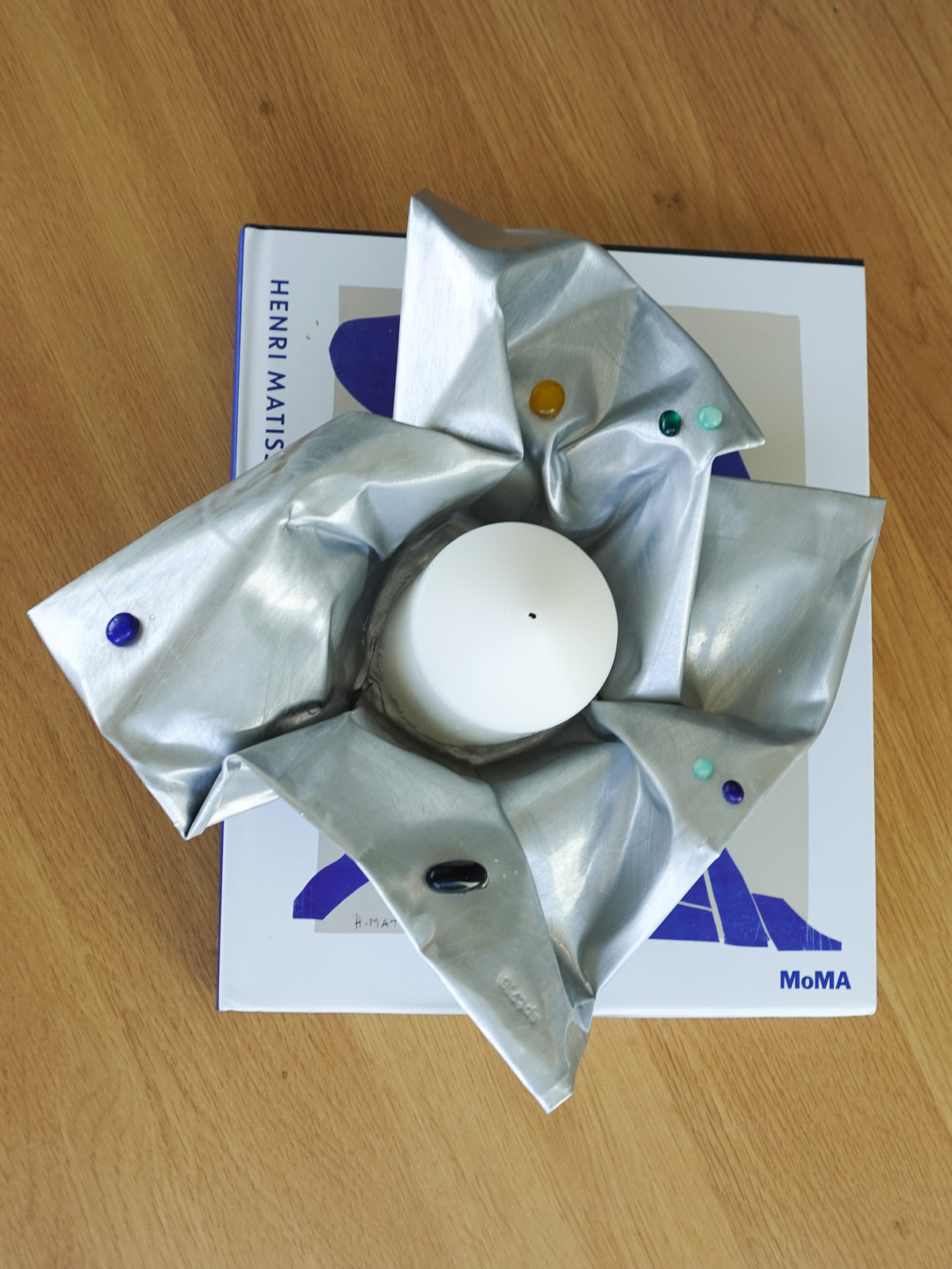 INTERVINED — Sculptural Vessel in Aluminum &amp; Natural Stone