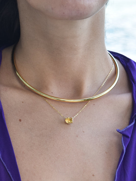 10K Yellow Gold Citrine Necklace