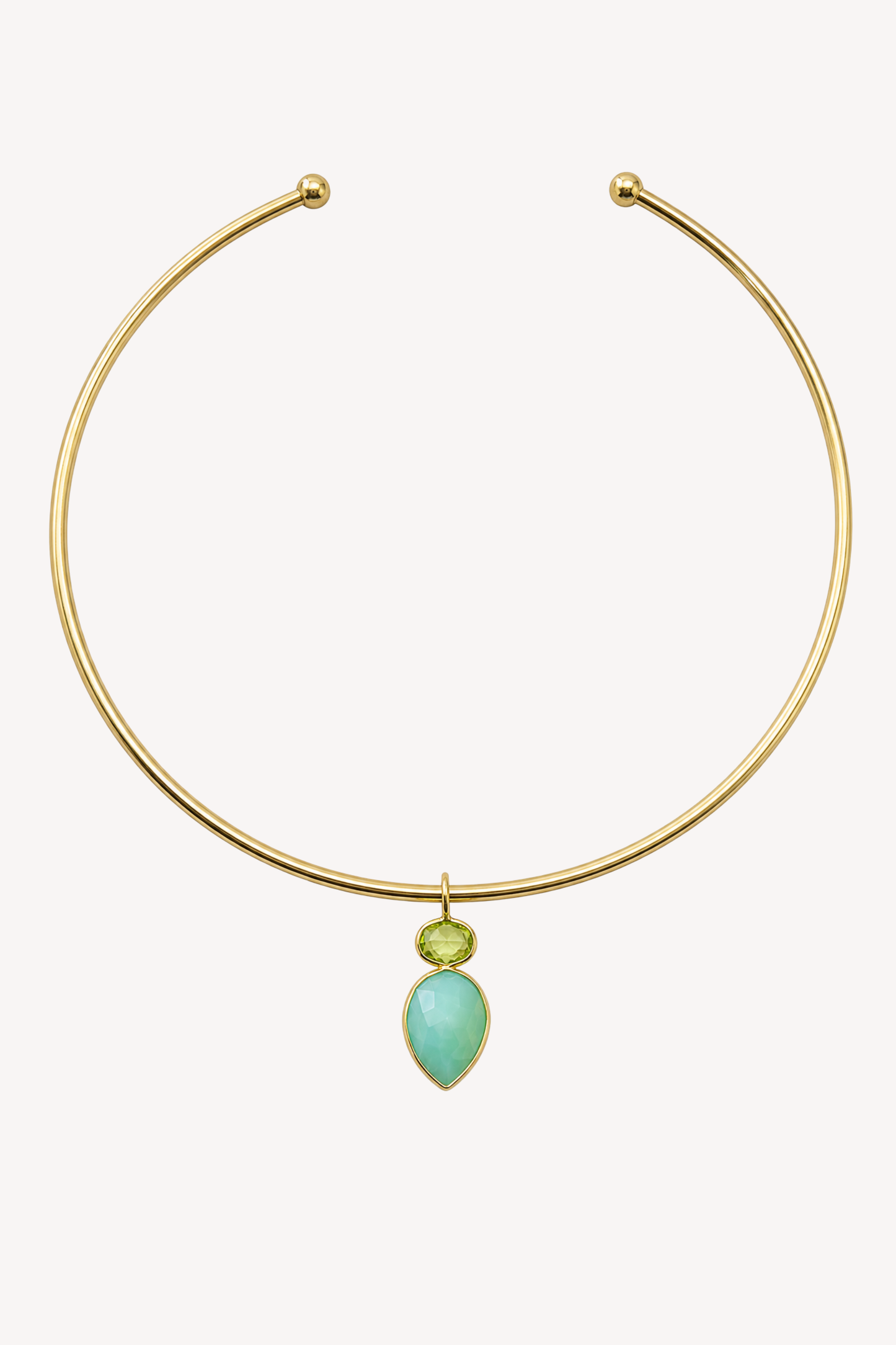Opalite and Peridot Choker