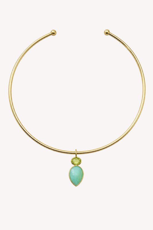 Opalite and Peridot Choker
