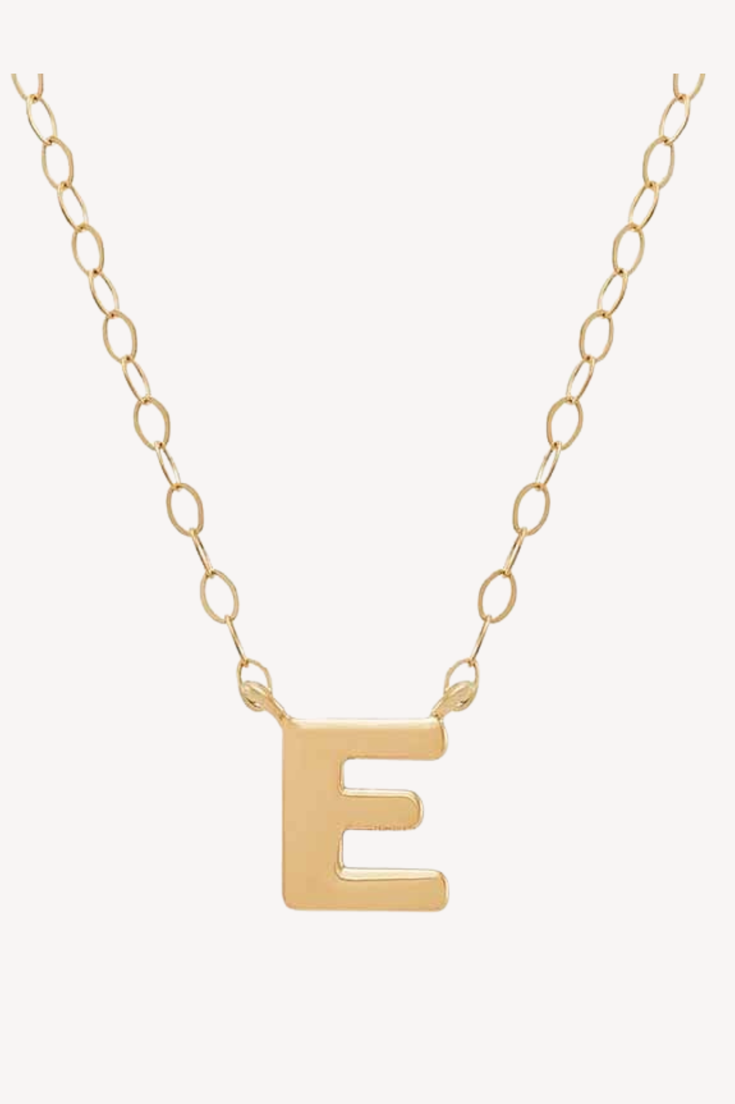 14k Solid Alphabet Necklace with Heart Charm