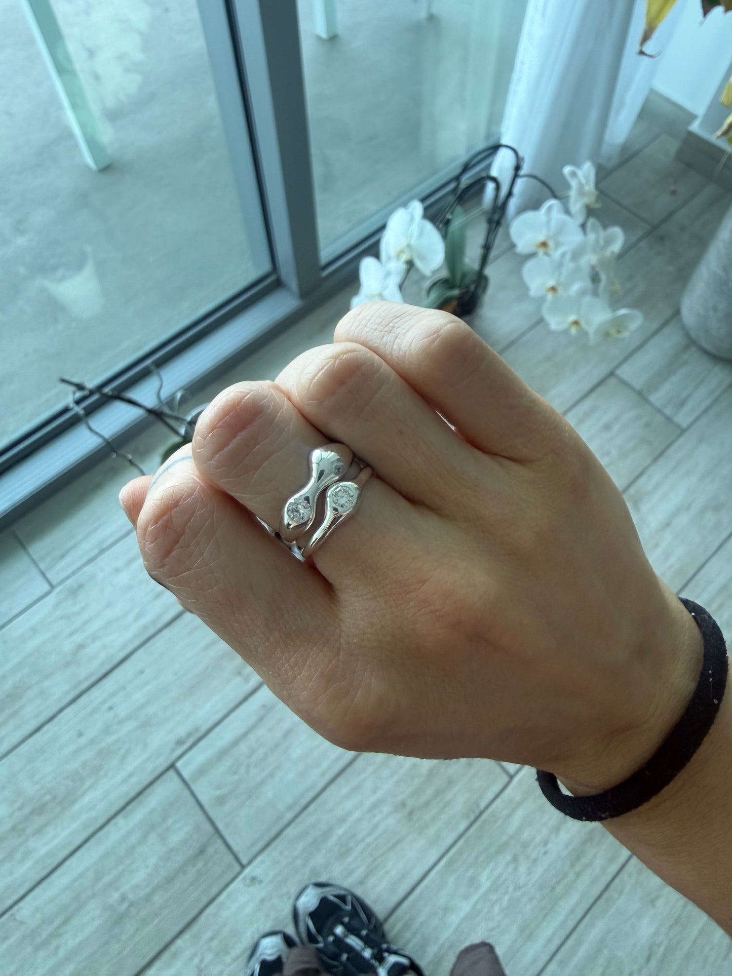 Silver Diamond 02 Ring