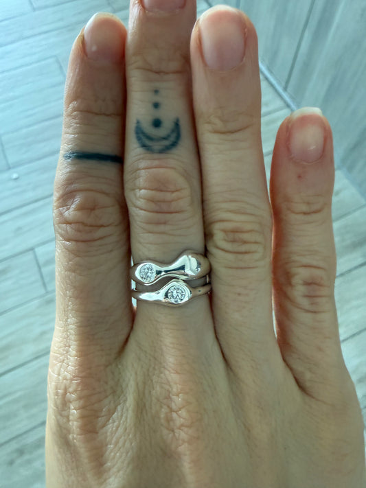 Silver Diamond 02 Ring