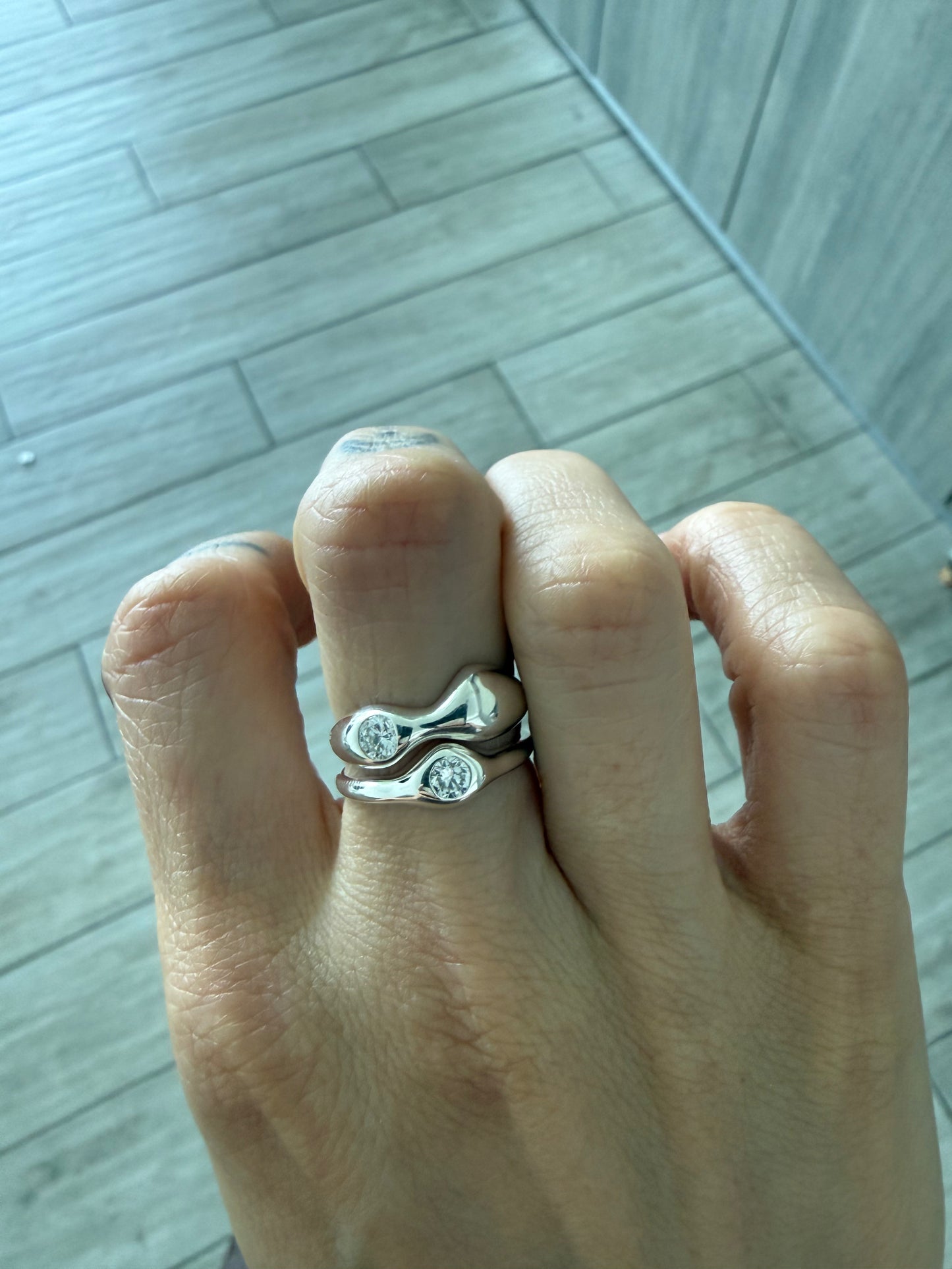 Silver Diamond 02 Ring