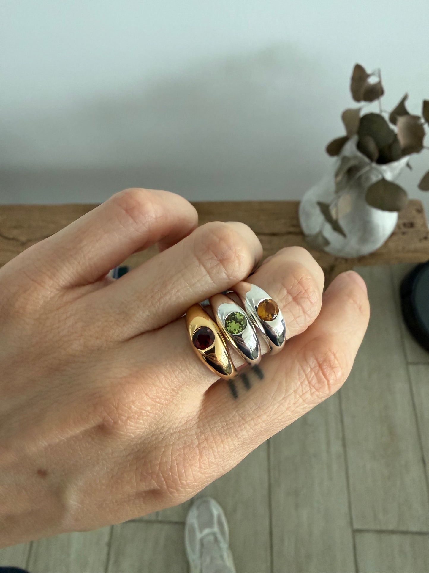 Cloud Peridot Ring