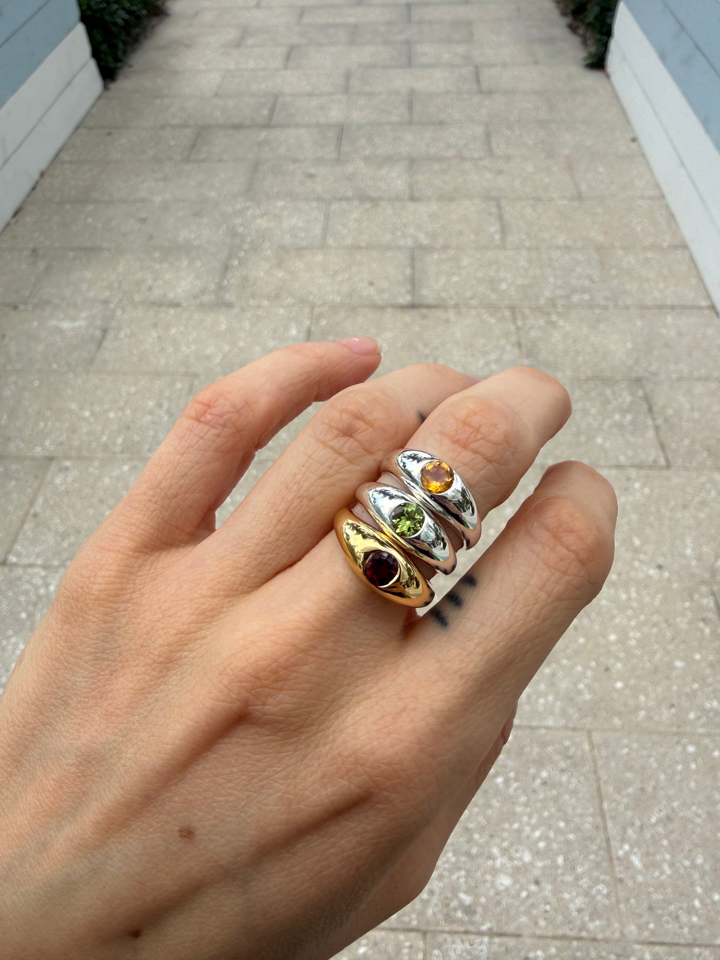 Cloud Peridot Ring